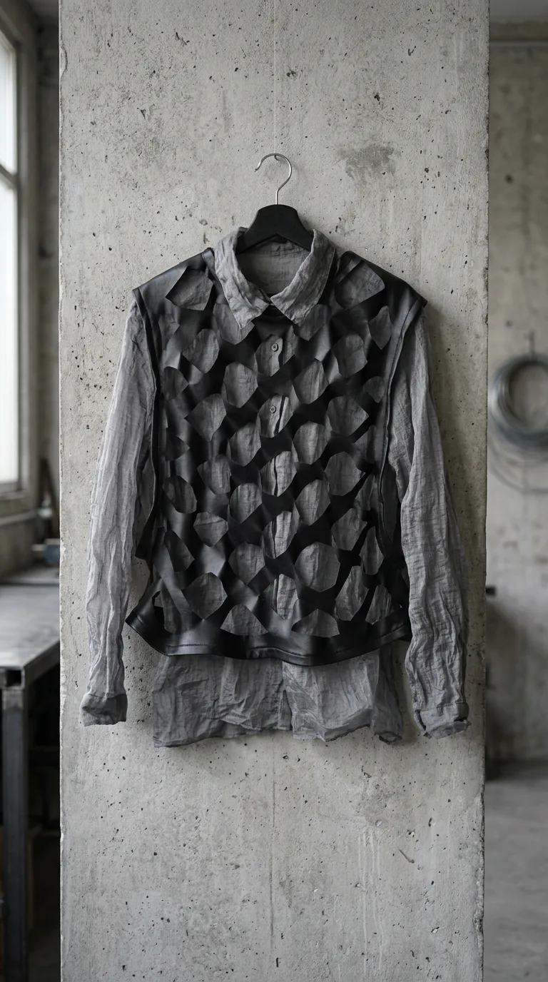 CAMISA METÁLICA + COLETE LOSANGOS